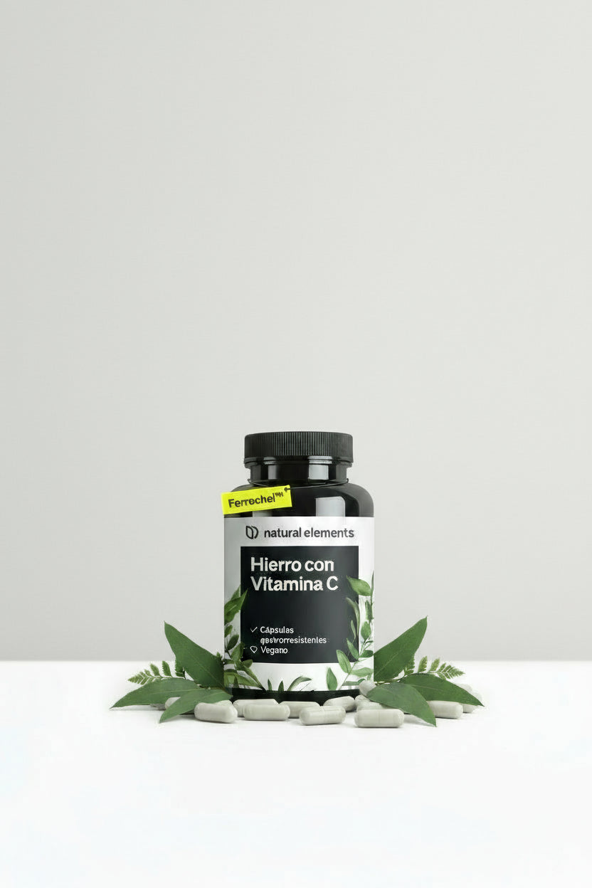 Ferrochel™ Hierro Con Vitamina C (42Mg) - 180 Cápsulas Gastrorresistentes - 20Mg De Bisglicinato De Hierro (Quelato De Hierro) - Materia Prima De Primera Calidad - Probado En Laboratorio Y Vegano